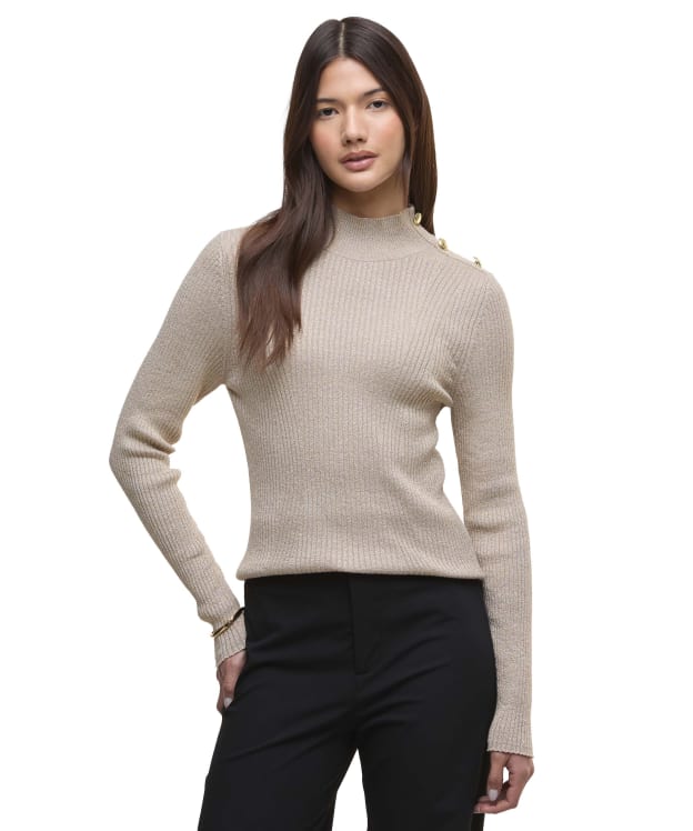 Women's Barbour International Stella Knitted Jumper - Oat