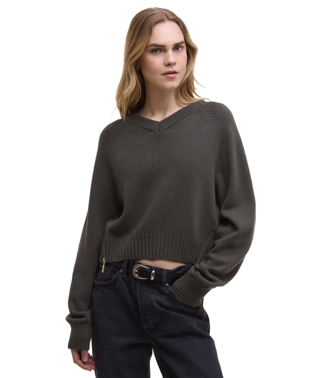 Women's Barbour International Atlanta Knitted Jumper - Dusky Khaki