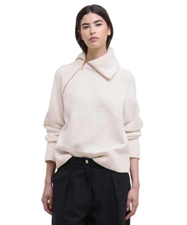 Women's Barbour International Saskia Knitted Jumper - Off White