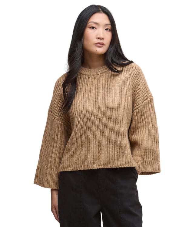 Women's Barbour Lilian Knitted Jumper - Military Brown