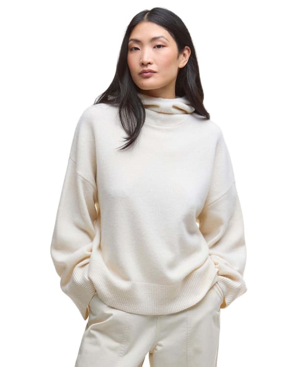 Women's Barbour Evette Knitted Hoodie - Birch