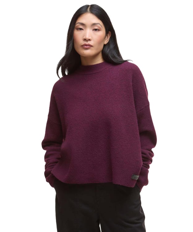 Women's Barbour Leonie Knitted Jumper - Black Cherry