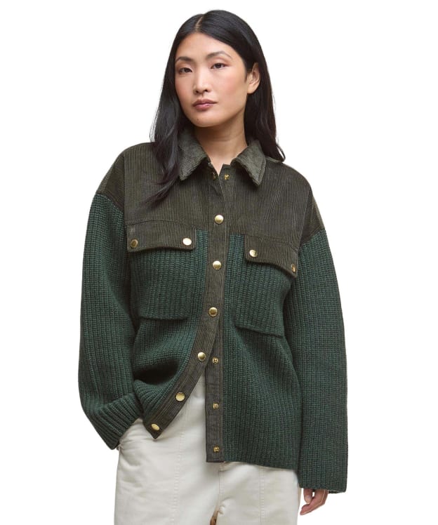 Women's Barbour Maxine Knitted Cardigan - Olive