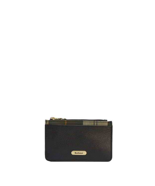 Women's Barbour Alder Leather Card Holder - Black / Ancient 