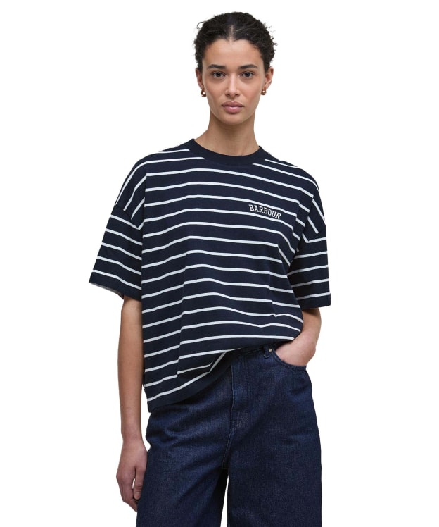 Women's Barbour Faye Top - Navy Stripe