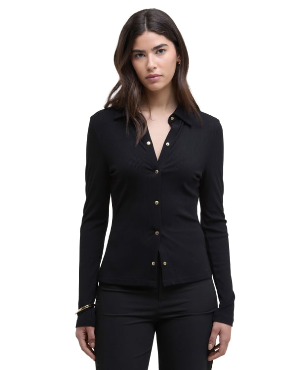 Women's Barbour International Chloe Ribbed Top - Black