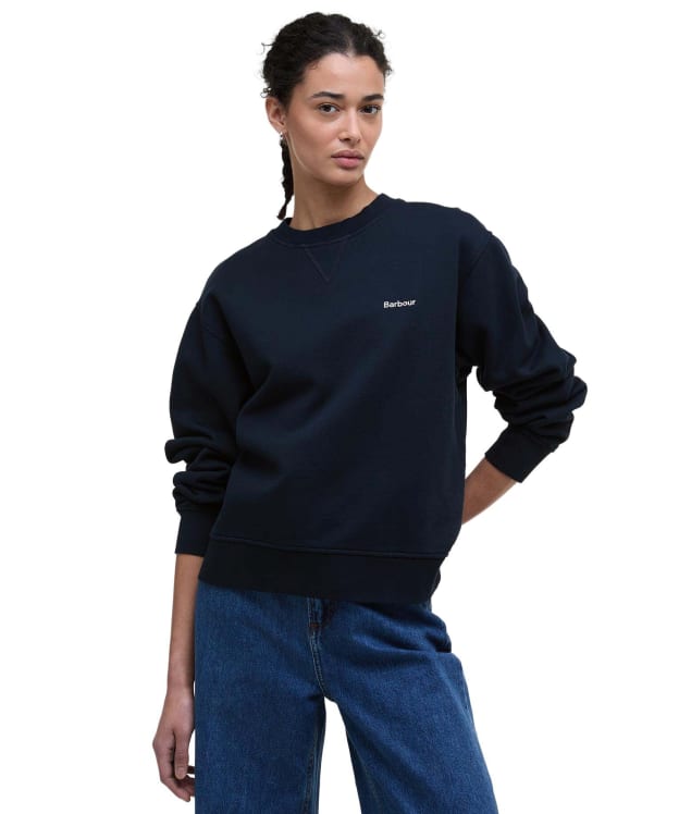 Women's Barbour Bede Oversized Crew Sweatshirt - Navy