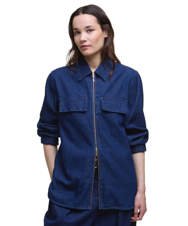 Women's Barbour Arla Denim Overshirt - Rinse Wash Denim