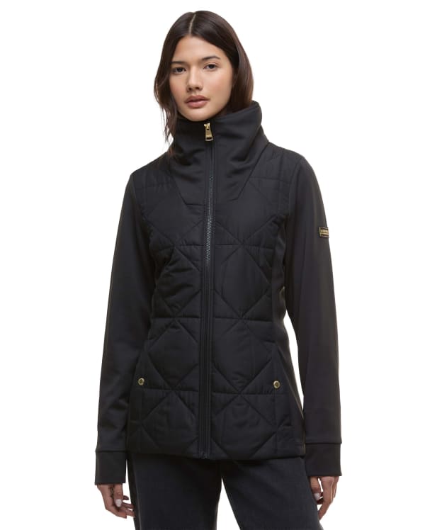 Women's Barbour International Kya Quilted Sweater Jacket - Black