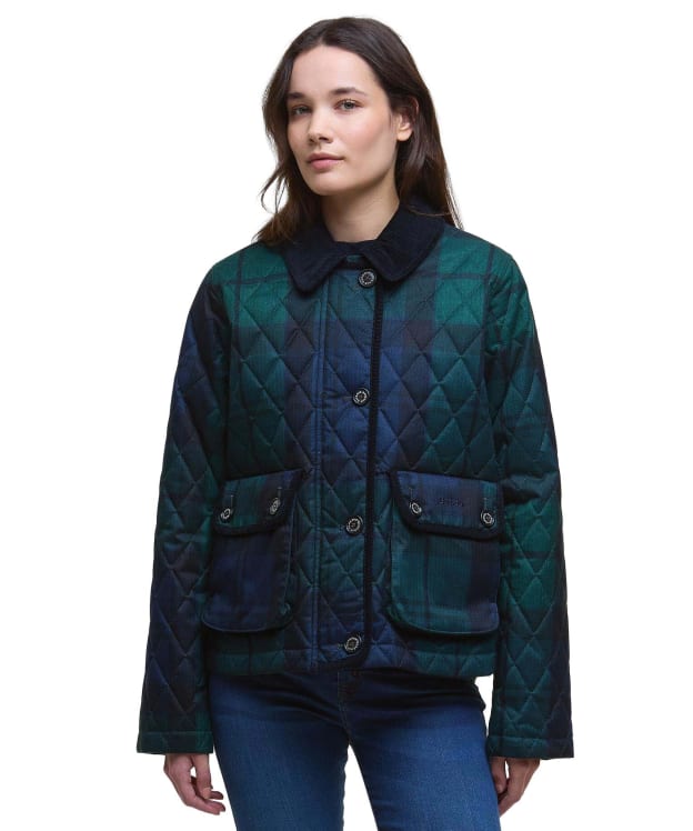 Women's Barbour Loudon Quilted Jacket - Black Watch Tartan