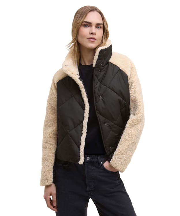 Women's Barbour International Osaka Quilted Jacket - Black / Jasmine