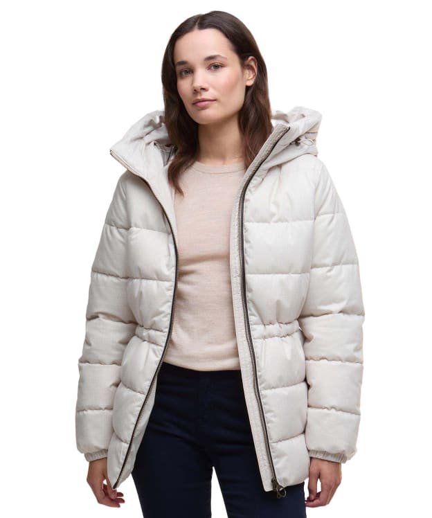 Women's Barbour Begonia Puffer Jacket - Birch / Gardenia