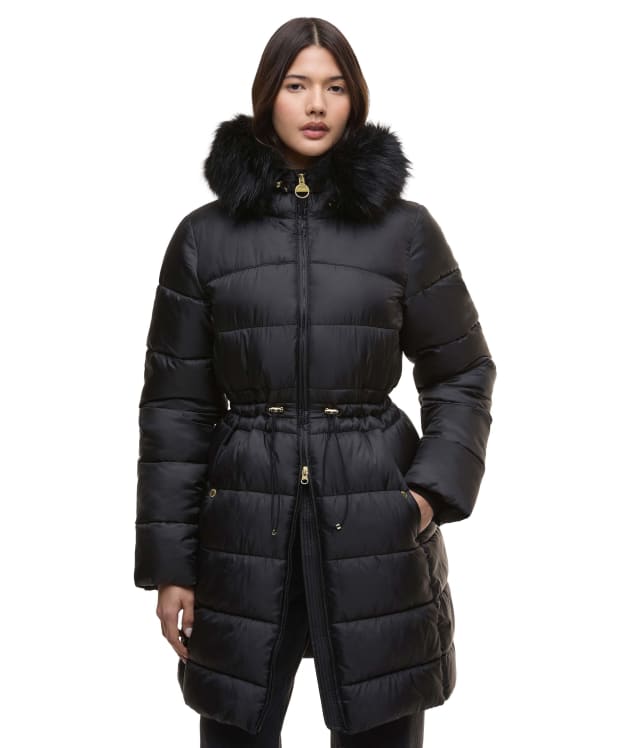 Women's Barbour International Anastasia Puffer Jacket - Black