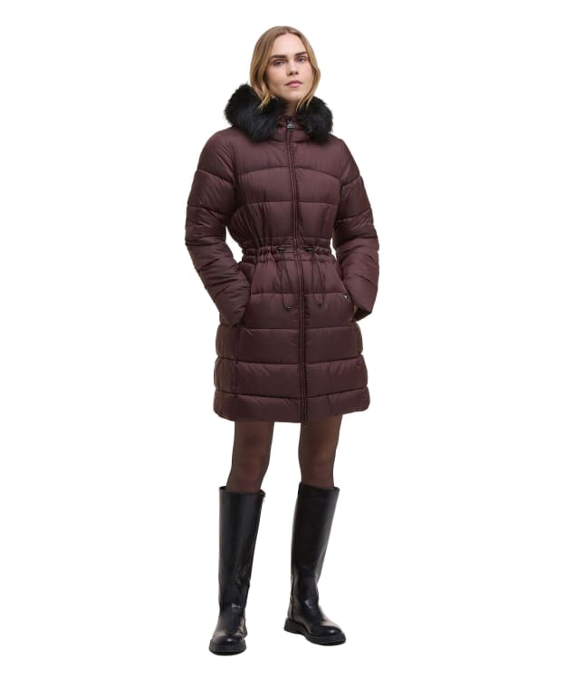 Women's Barbour International Anastasia Puffer Jacket - Red Velvet