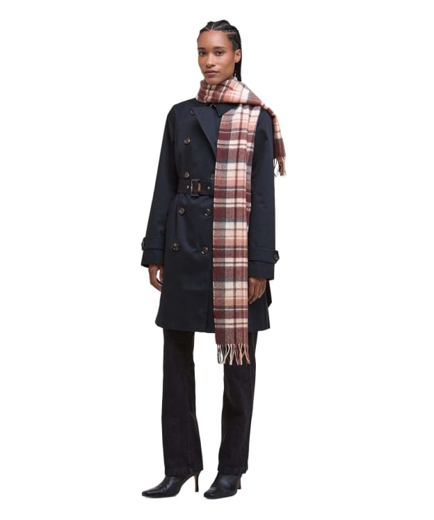 Women's Barbour Vintage Winter Plaid Scarf - Fudge