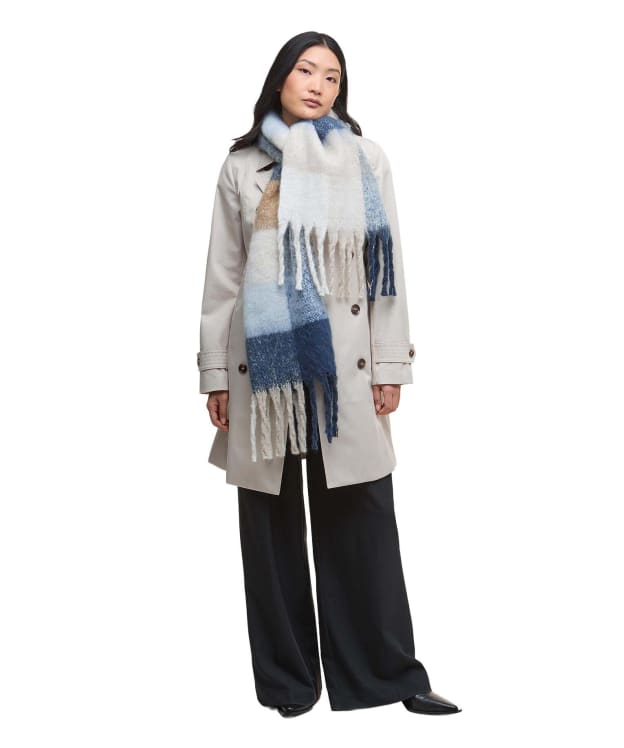 Women's Barbour Marie Scarf - Ice Blue Check
