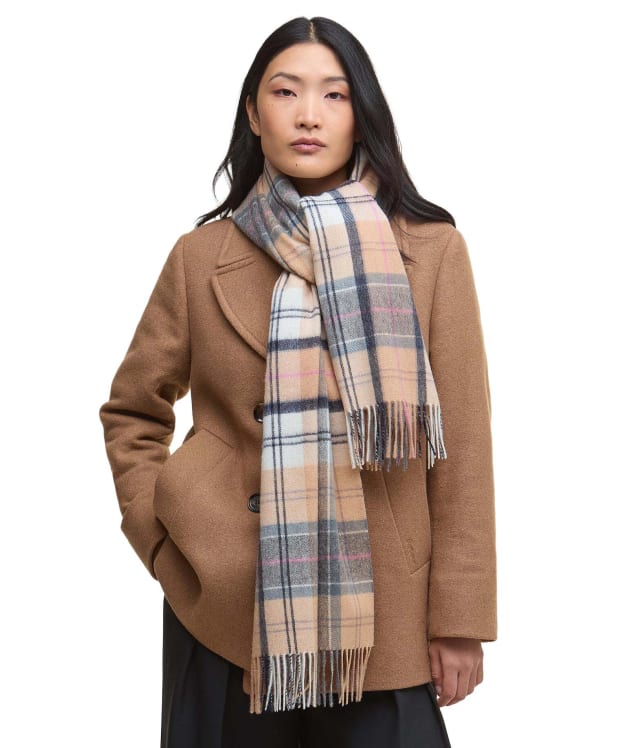 Women's Barbour Serena Tartan Scarf - Dress / Hessian