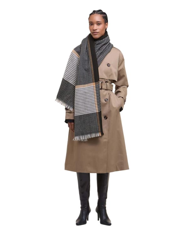 Women's Barbour Melody Scarf - Charcoal