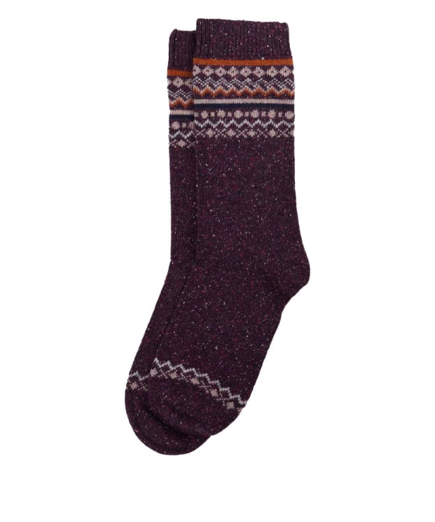 Women's Barbour Anaise Fair Isle Socks - Fudge