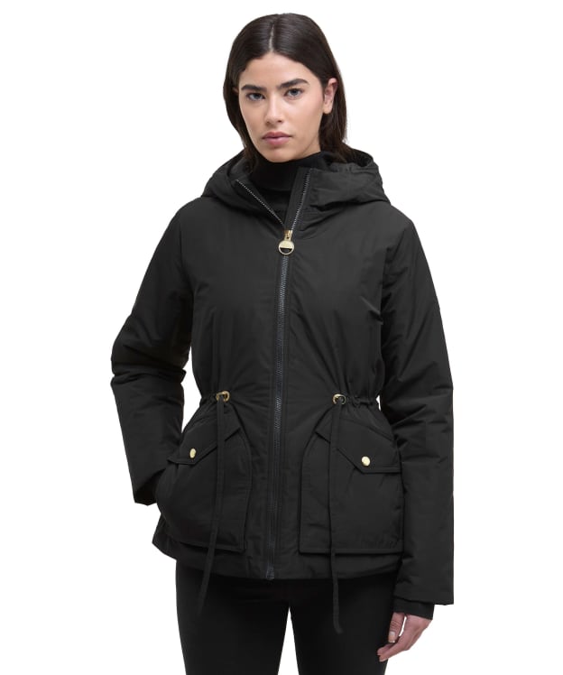 Women's Barbour International Winter Piper Showerproof Jacket - Black