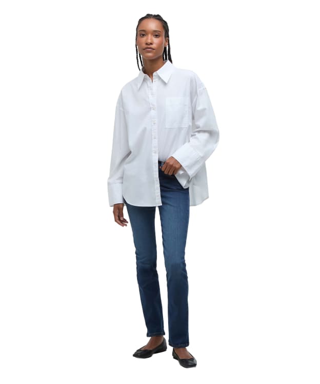 Women's Barbour Essential Slim Jeans - Worn Blue Wash