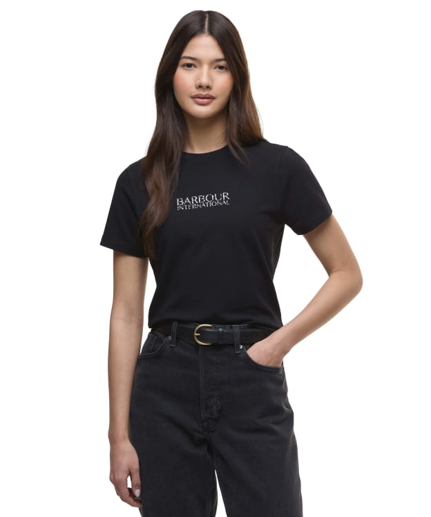 Women's Barbour International Harley T-Shirt - Black