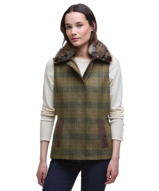 Women's Barbour Rosemary Wool Gilet - Arabesque / Brown