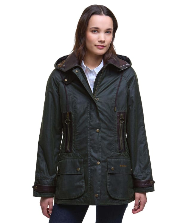 Women's Barbour Ivy Waxed Jacket - Fern