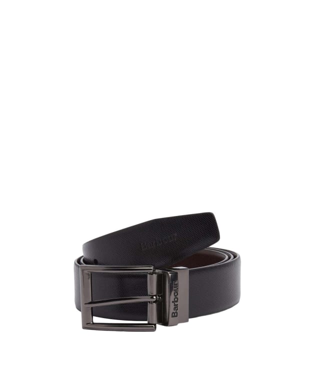 Men's Barbour Westdale Leather Belt - Black / Coffee