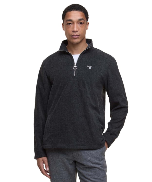 Men's Barbour Essentials Half Zip Fleece - Charcoal Marl