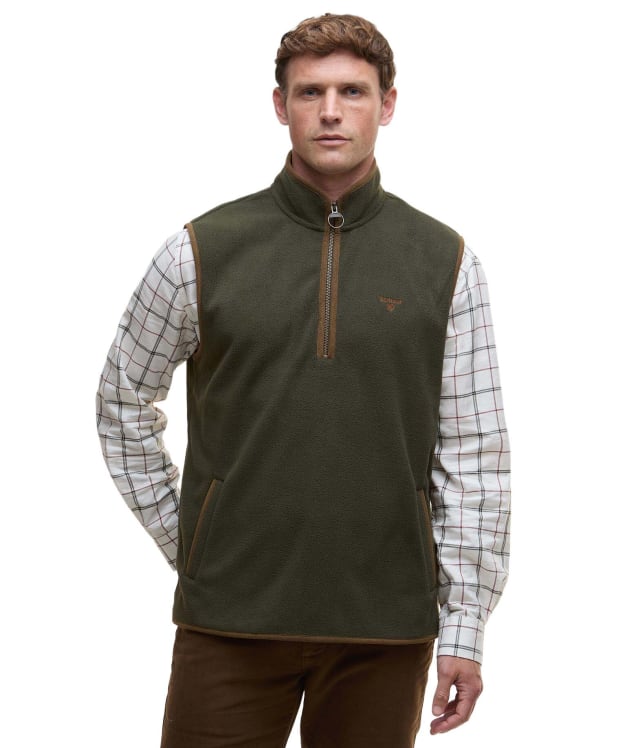 Men's Barbour Harwood Gilet Fleece - Olive