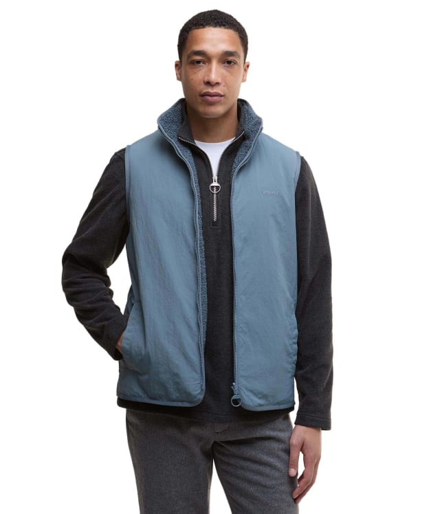 Men's Barbour Reversible Fleece Gilet - Bluestone