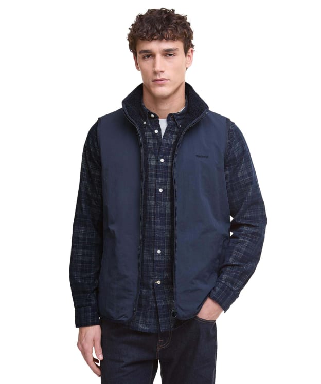 Men's Barbour Reversible Fleece Gilet - Navy
