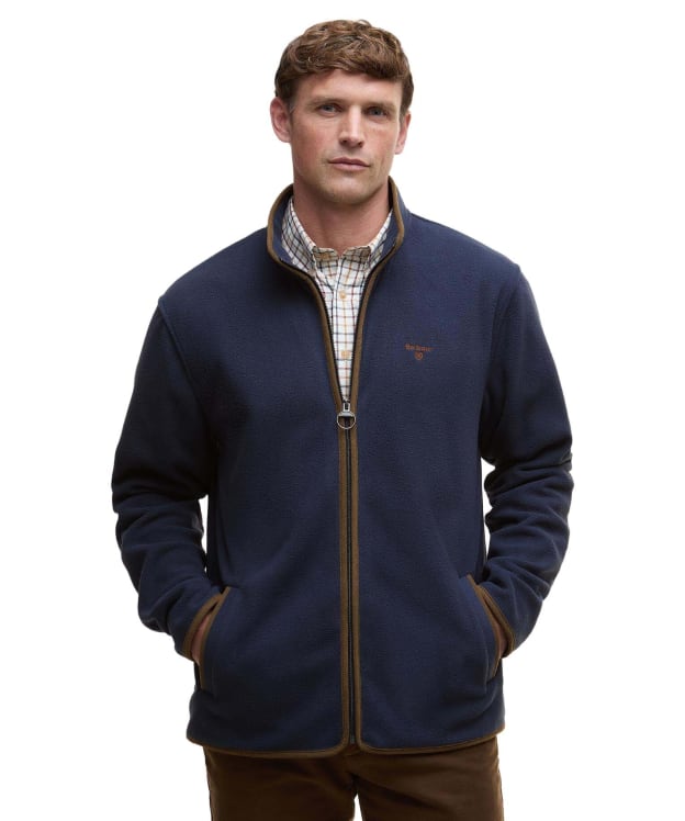 Men's Barbour Harwood Zip Through Fleece - Navy