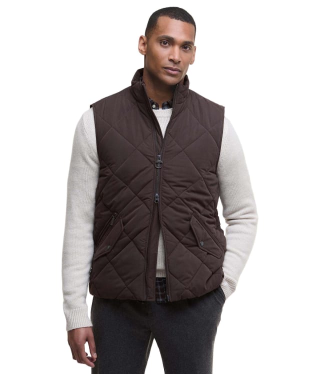 Men's Barbour City Chelsea Quilted Gilet - Black Oak / Midnight