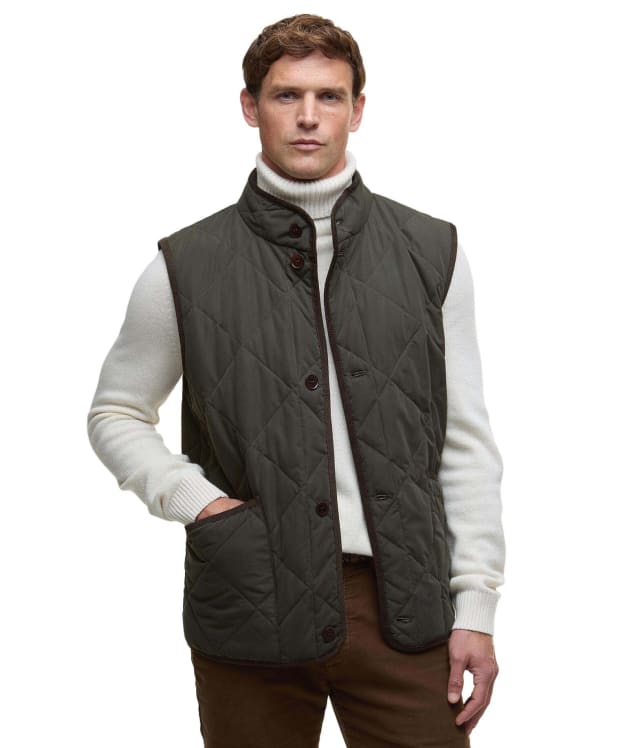 Men's Barbour Edale Quilted Gilet - Dark Olive