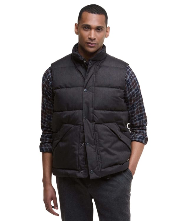 Men's Barbour Brampton Puffer Gilet - Charcoal / Midnight
