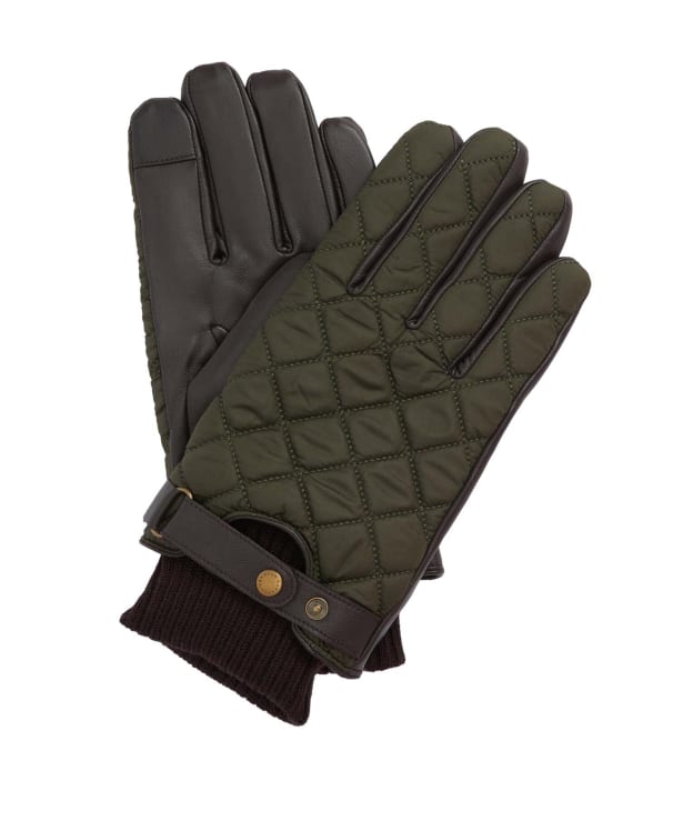 Men's Barbour Singsby Gloves - Dark Olive
