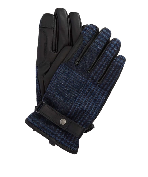 Men's Barbour Deveron Tweed Gloves - Navy