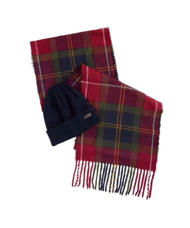 Men's Barbour Swinton & Galingale Gift Set - Winterberry Tartan