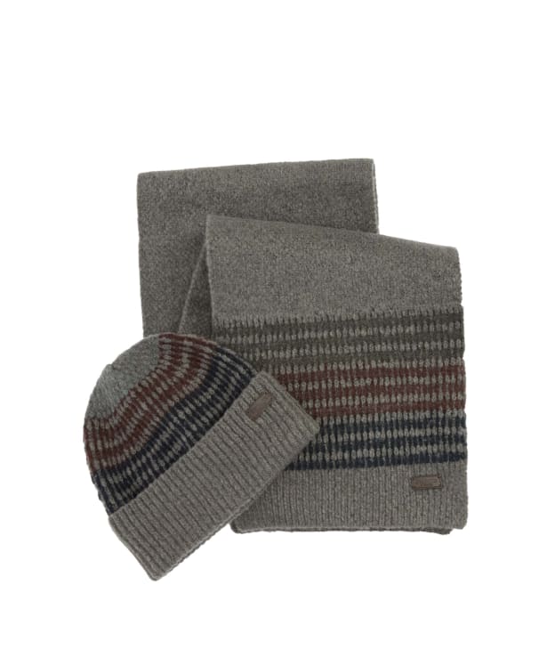 Men's Barbour Branton Beanie & Scarf Gift Set - Midnight Oak