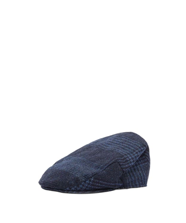 Men's Barbour Deveron Tweed Flat Cap - Navy