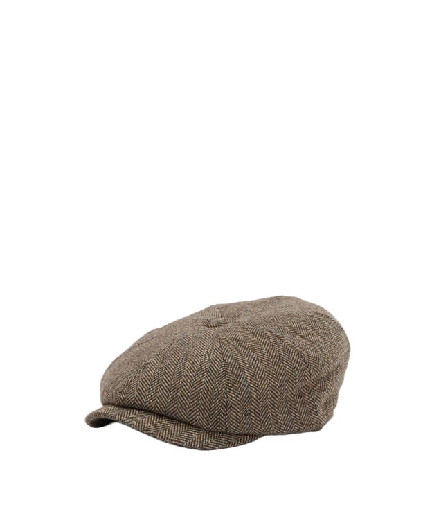 Men's Barbour Fyne Tweed Baker Boy Cap - Brown