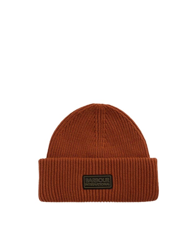 Men's Barbour International Flex Beanie Hat - Dark Ginger
