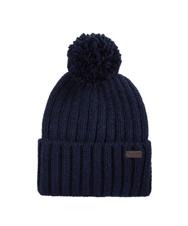 Men's Barbour Kelson Pom Beanie Hat - Navy