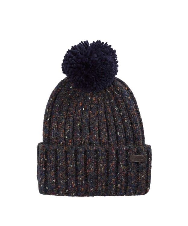 Men's Barbour Kelson Fleck Pom Beanie Hat - Navy