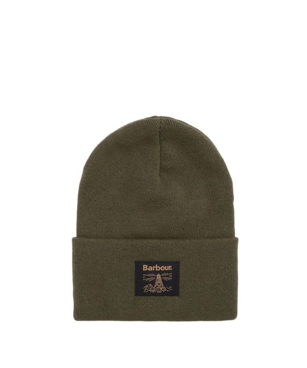 Men's Barbour Harton Beanie Hat - Deep Olive