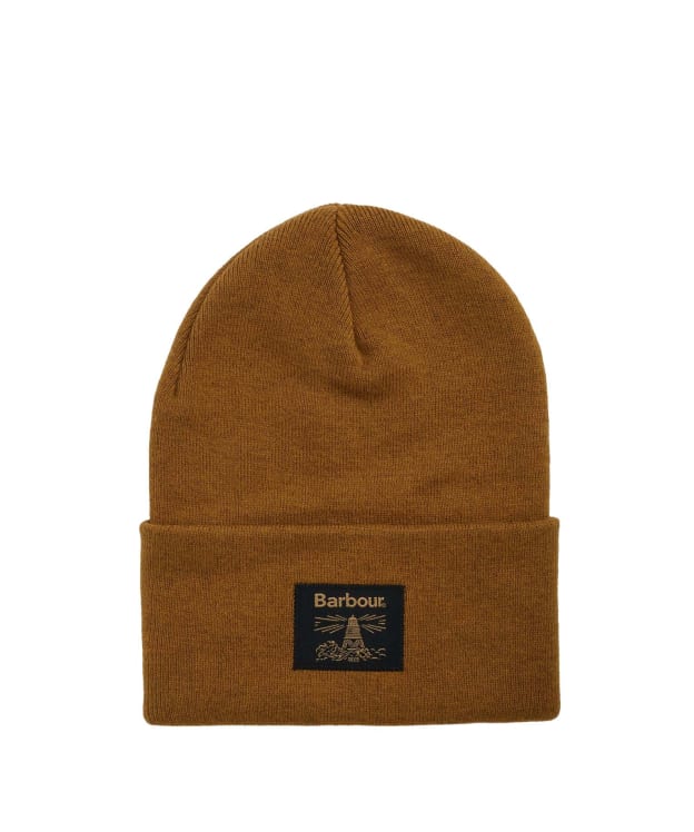 Men's Barbour Harton Beanie Hat - Bronze Brown