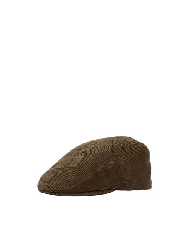 Men's Barbour Westdale Cord Flat Cap - Olive
