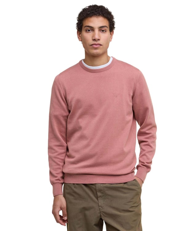 Men's Barbour Pima Cotton Crew Neck Sweater - Earth Pink